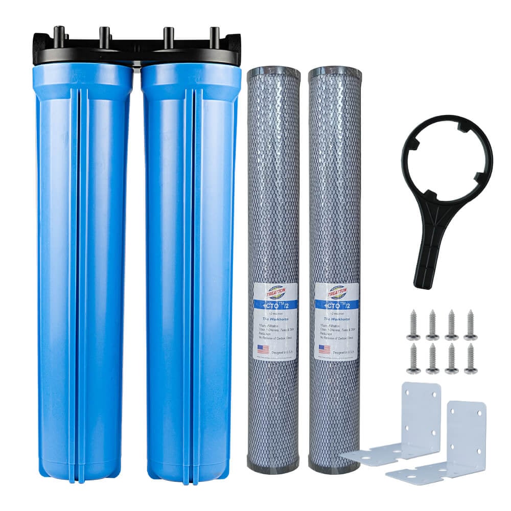 เครื่องกรองน้ำใช้ 2 ขั้นตอน UNI PURE รุ่น UB-202 ขนาด 20 นิ้ว (พร้อมไส้ CTO/CTO)_1